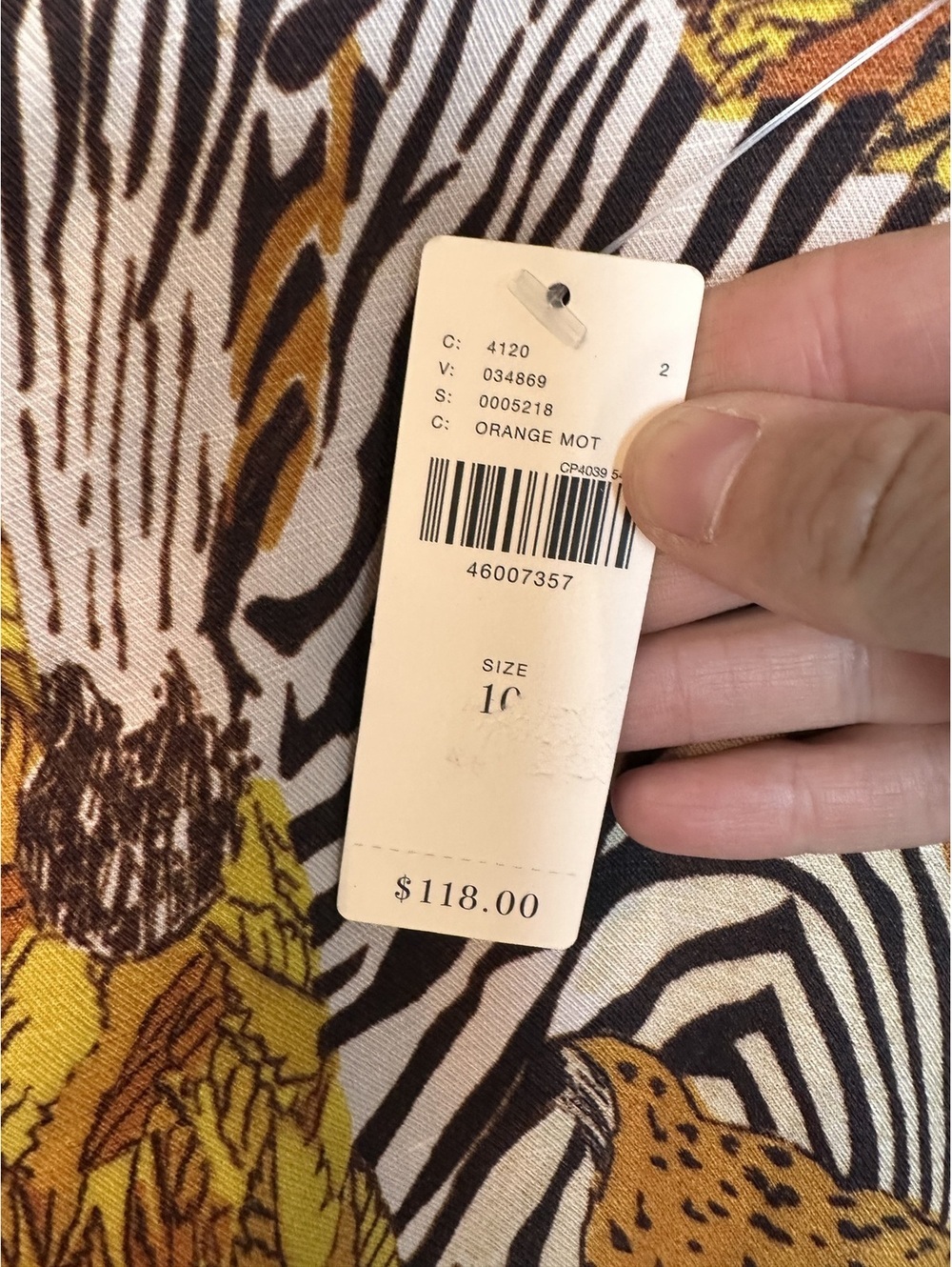 NWT Anthropologie Maeve Zebra Print Safari Button Front Midi Skirt Side Slits 10 - Picture 4 of 7